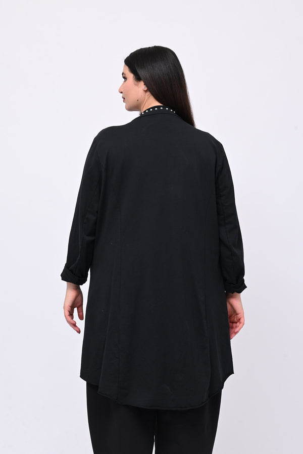 Giacca felpa bulloni - Nero