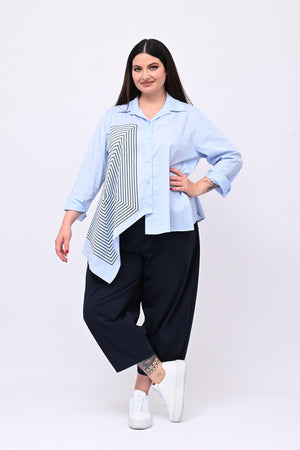 Camicia asimmetrica rombi - Oxford