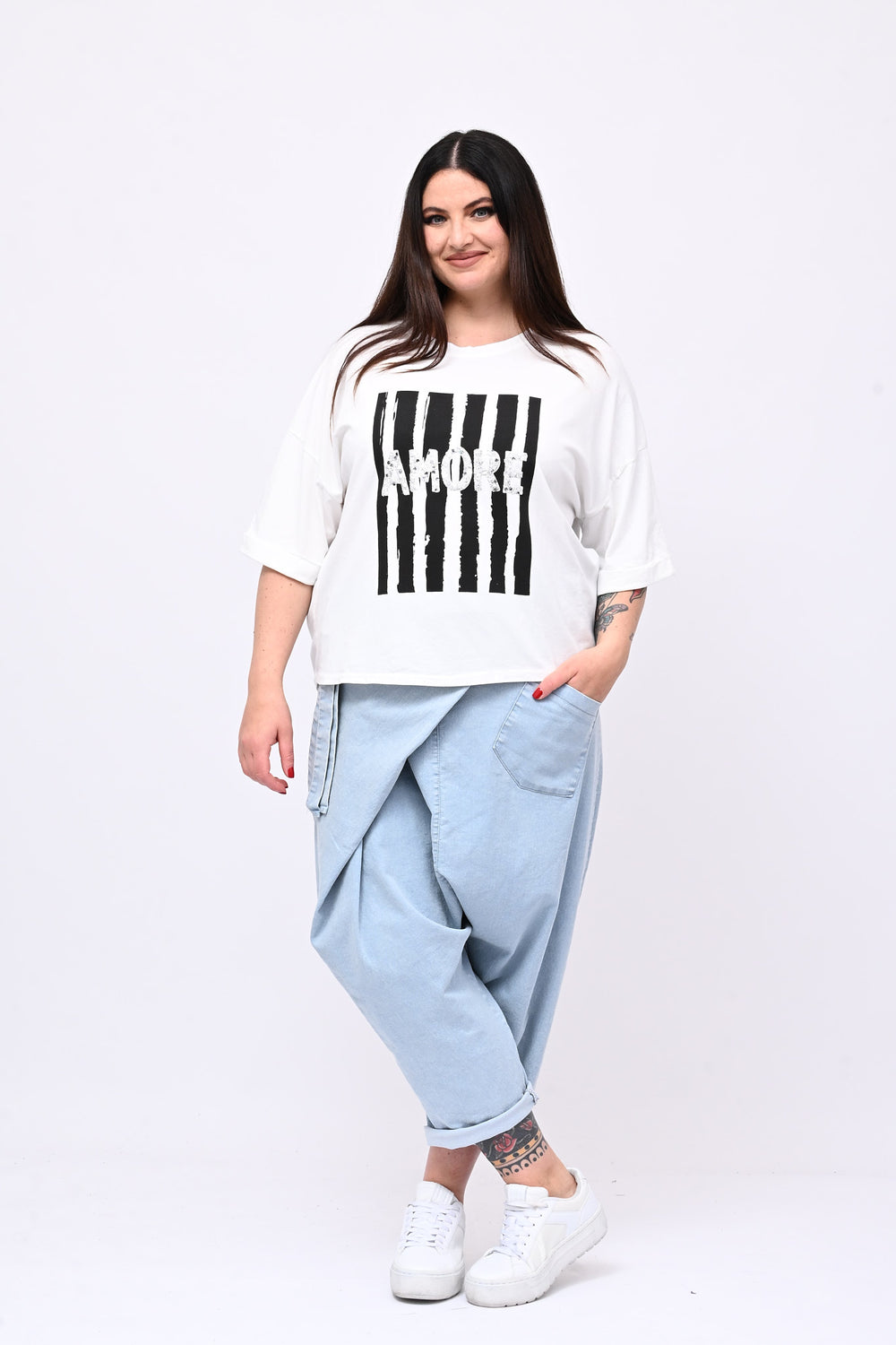 T-shirt scatola AMORE - Bianco