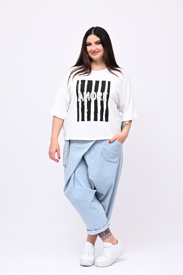 T-shirt scatola AMORE - Bianco