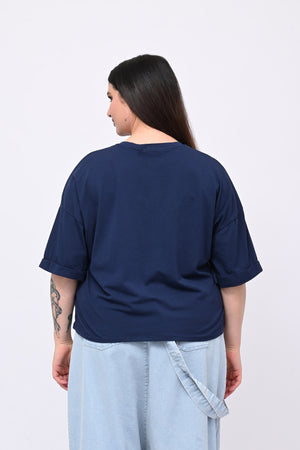 T-shirt scatola AMORE - Blu