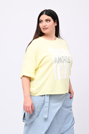 T-shirt scatola AMORE - Lemon