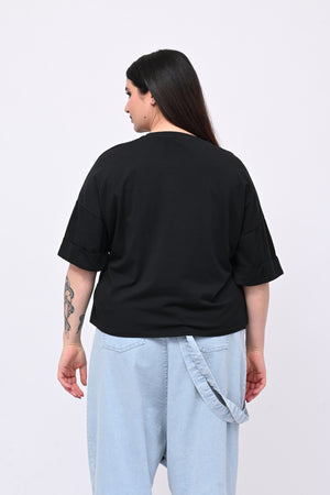 T-shirt scatola AMORE - Nero