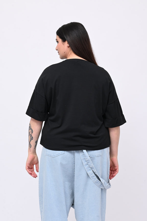 T-shirt scatola AMORE - Nero