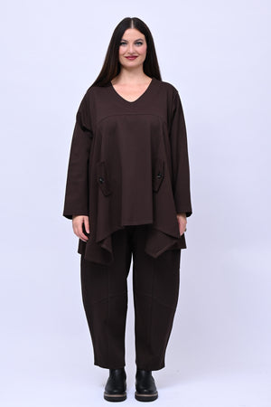 Completo maglia svasata - Moro