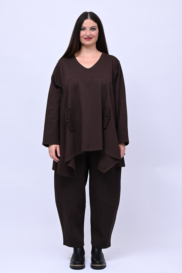 Completo maglia svasata - Moro