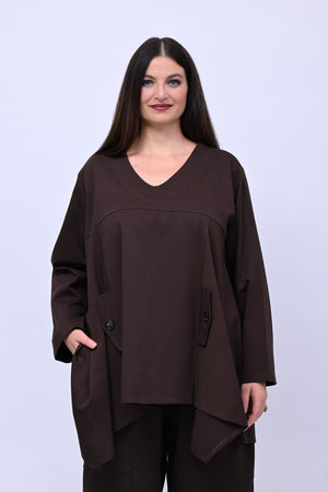 Completo maglia svasata - Moro