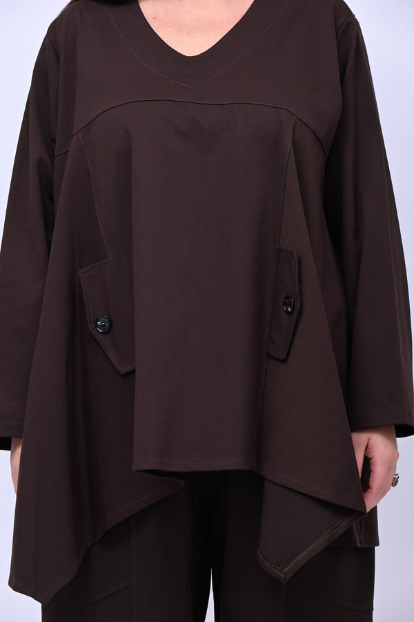 Completo maglia svasata - Moro