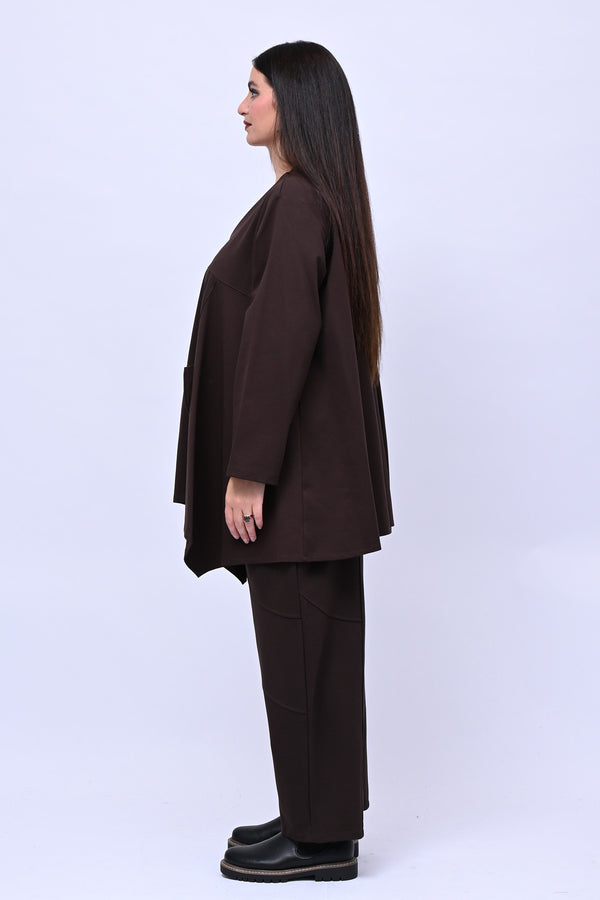 Completo maglia svasata - Moro