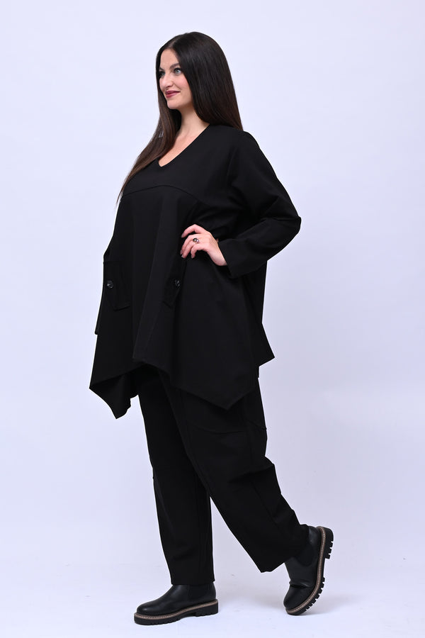 Completo maglia svasata - Nero