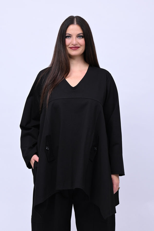 Completo maglia svasata - Nero