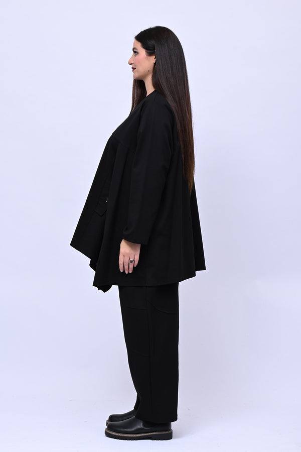 Completo maglia svasata - Nero