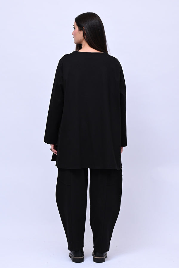Completo maglia svasata - Nero