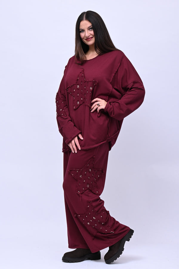 Completo stella strass - Vino