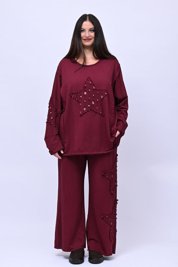 Completo stella strass - Vino
