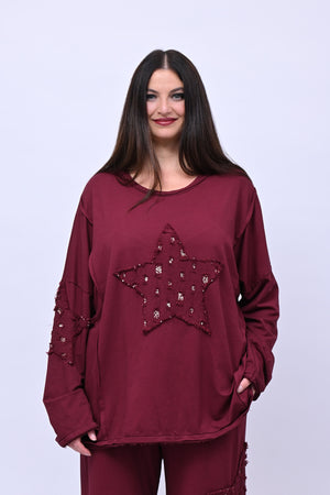 Completo stella strass - Vino