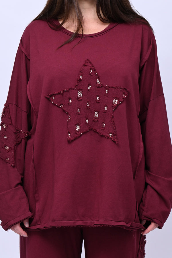 Completo stella strass - Vino