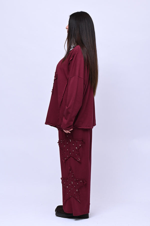 Completo stella strass - Vino