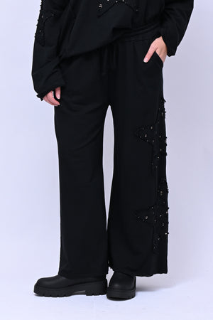 Completo stella strass - Nero