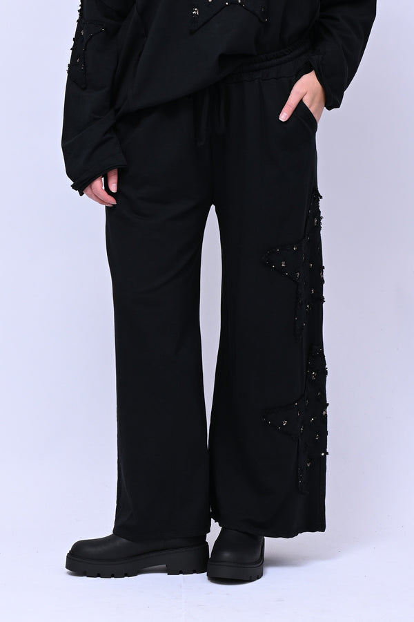 Completo stella strass - Nero