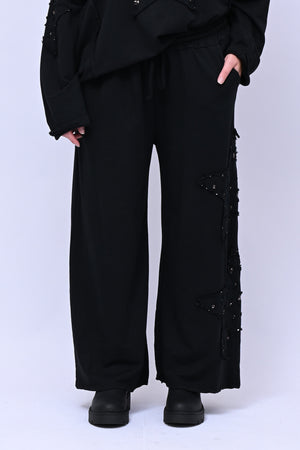 Completo stella strass - Nero