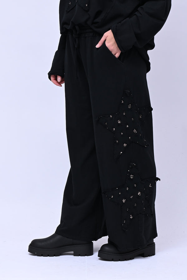 Completo stella strass - Nero