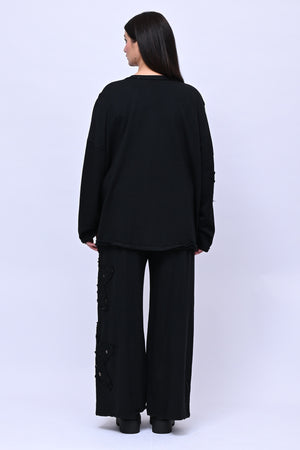 Completo stella strass - Nero