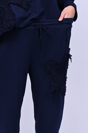 Completo felpa fiore - Blu