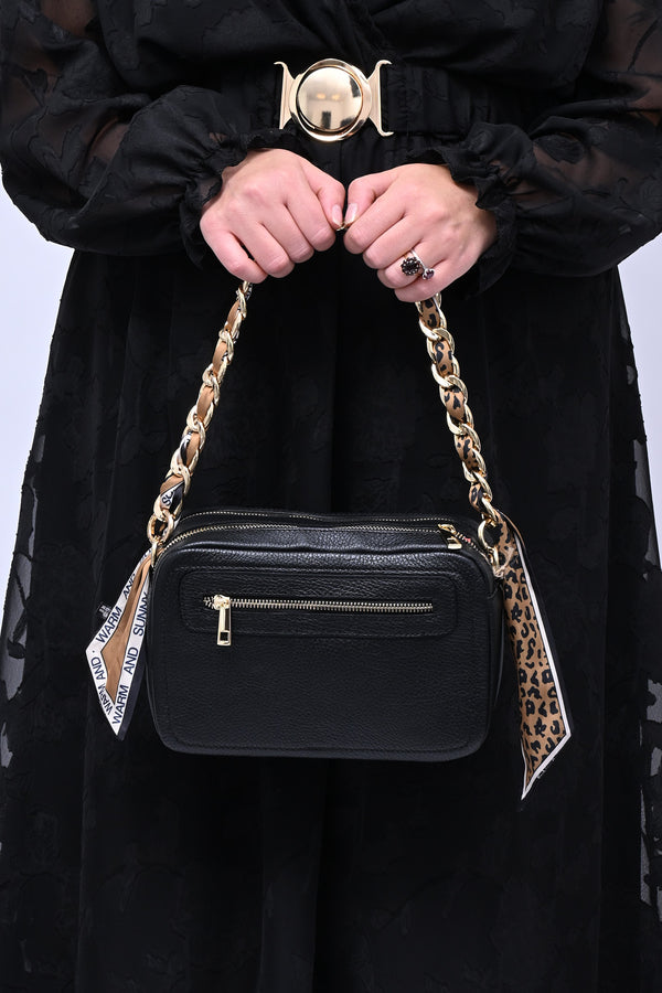 Butter bag pelle - Nero