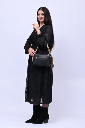Butter bag pelle - Nero