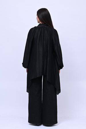 Jeans palazzo strass - Nero