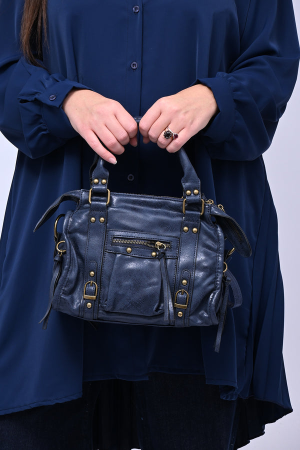 It girl bag martellata - Inchiostro