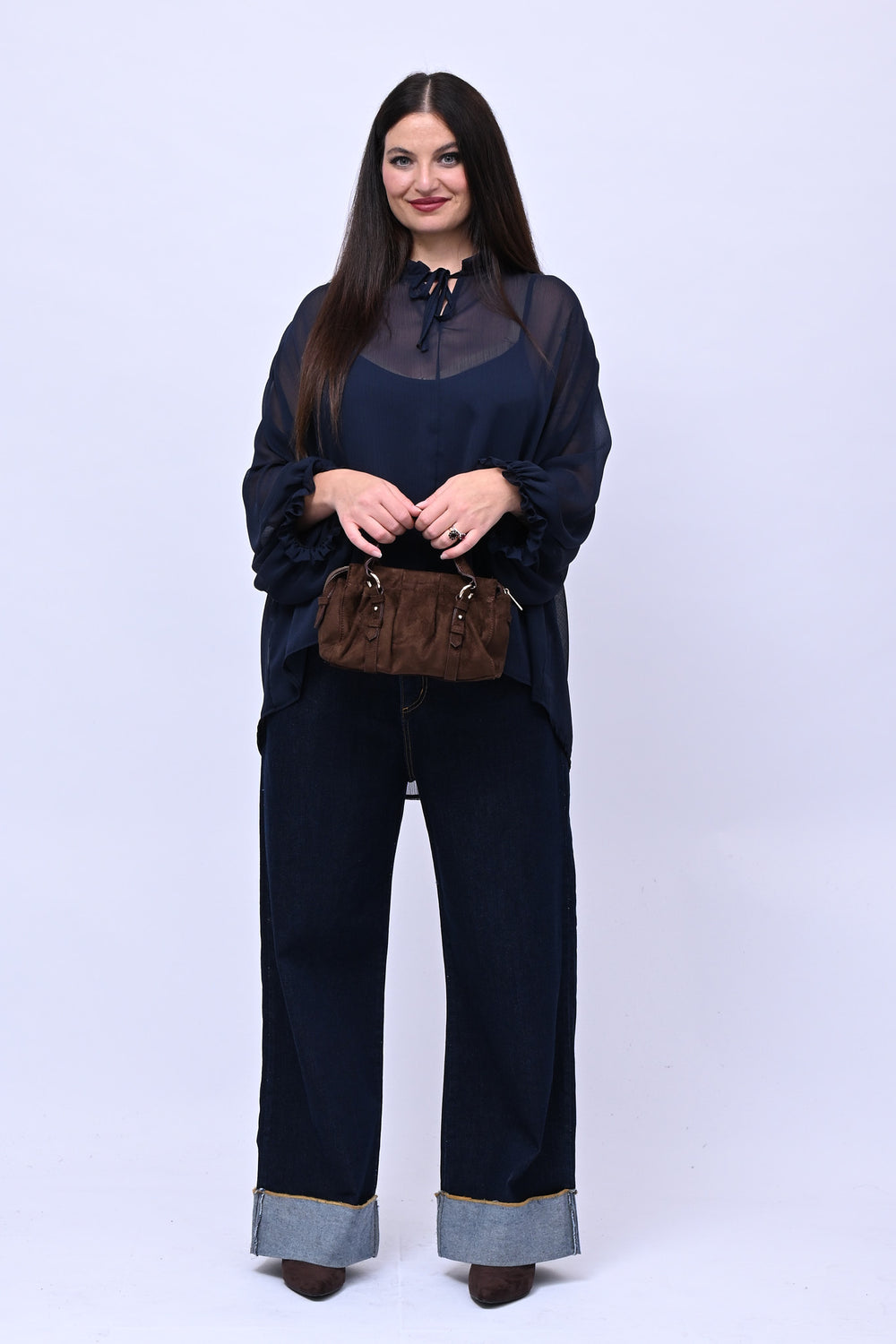 Borsa bowling suede - Moro