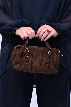 Borsa bowling suede - Moro