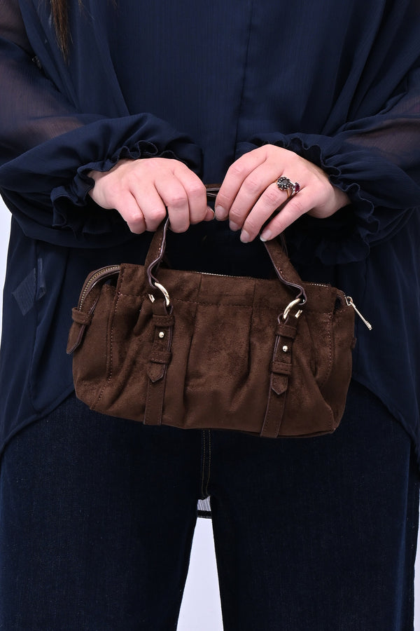 Borsa bowling suede - Moro