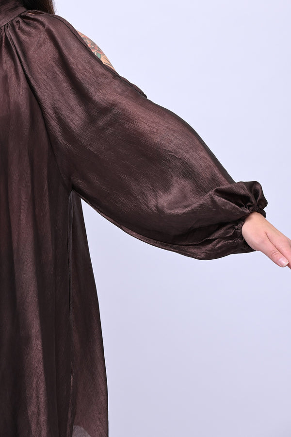Maxi blusa spalle scoperte - Moro