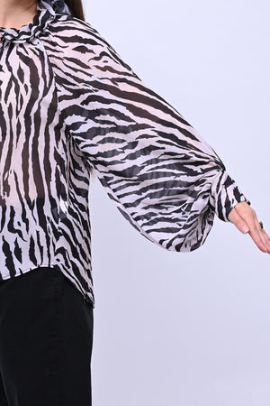 Blusa Pierrot animalier - Zebrato