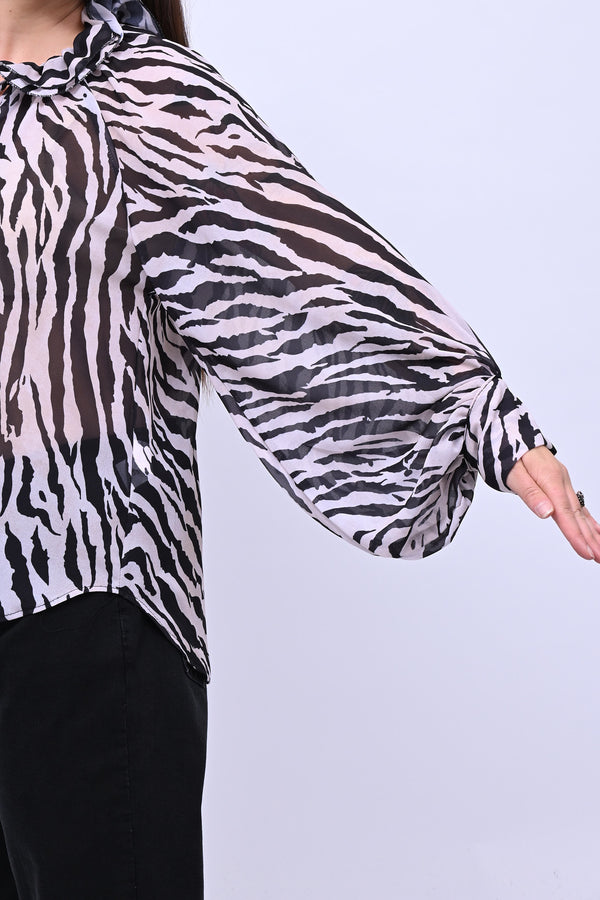 Blusa Pierrot animalier - Zebrato