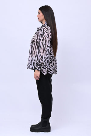 Blusa Pierrot animalier - Zebrato