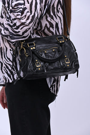 It girl bag martellata - NERO