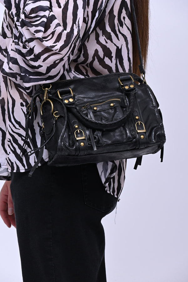 It girl bag martellata - NERO