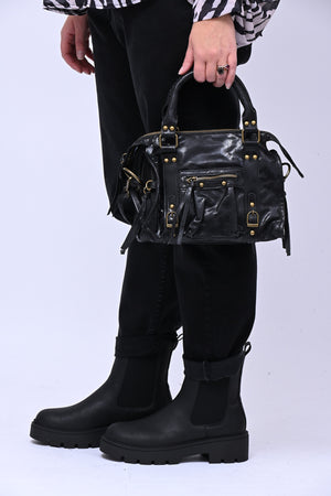 It girl bag martellata - NERO