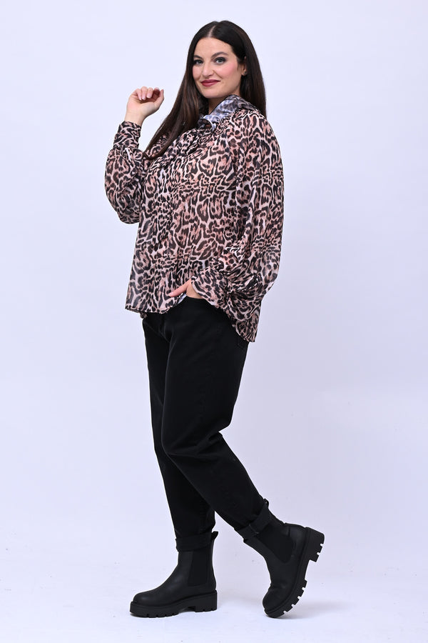 Blusa Pierrot animalier - Maculato