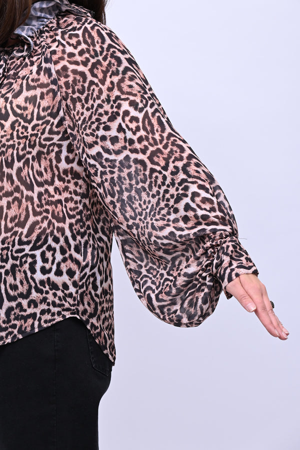 Blusa Pierrot animalier - Maculato