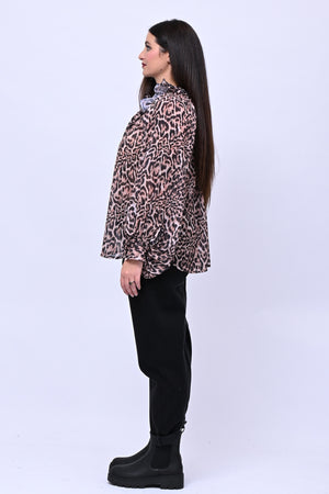 Blusa Pierrot animalier - Maculato