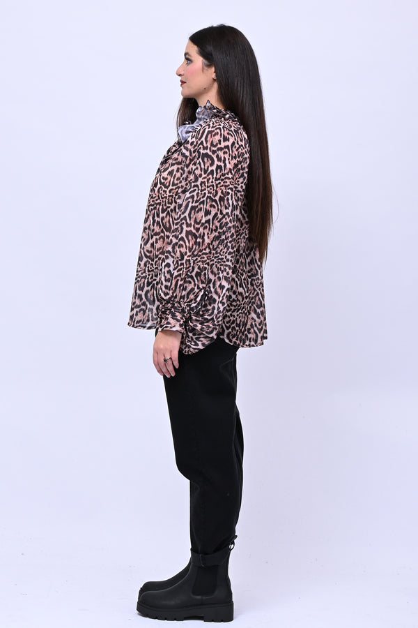 Blusa Pierrot animalier - Maculato