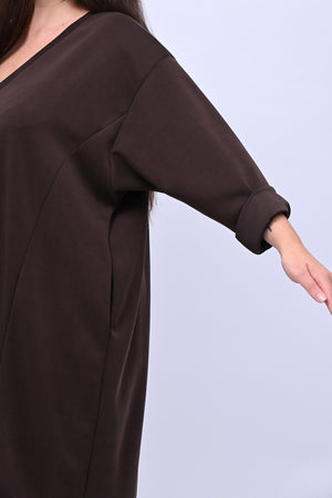 Abito midi neoprene - Moro