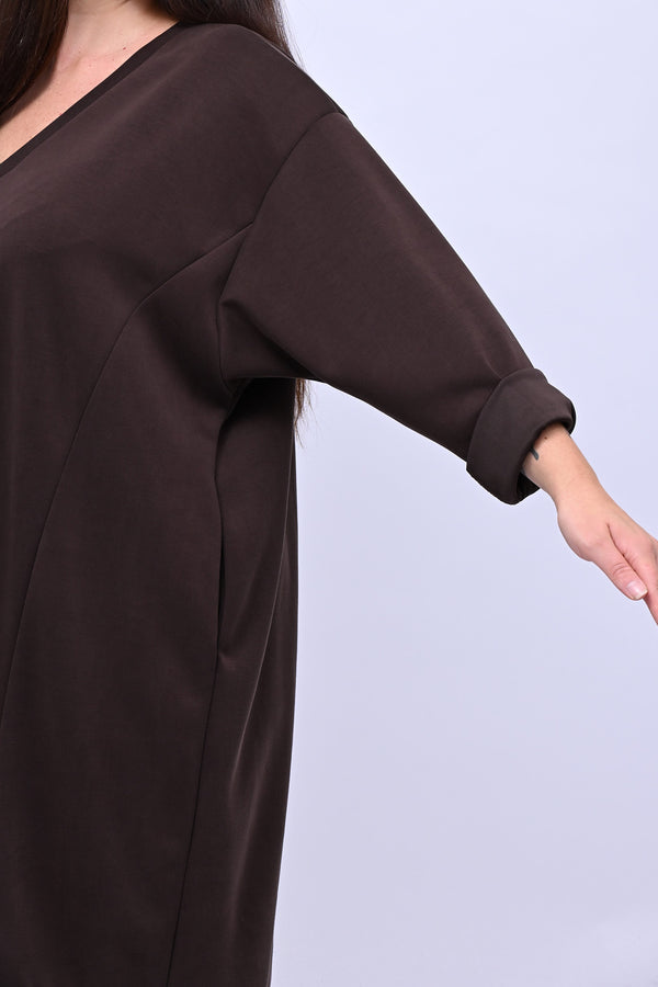 Abito midi neoprene - Moro
