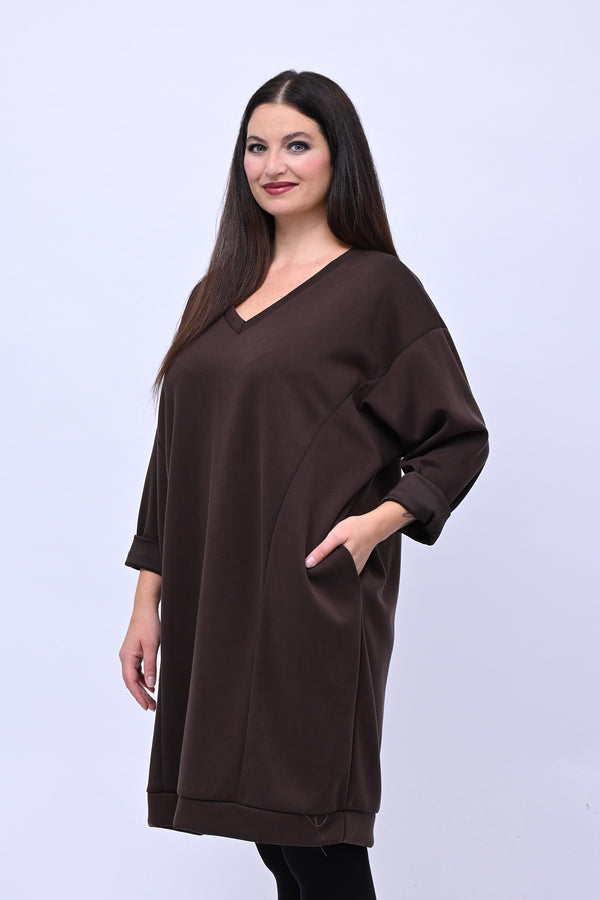 Abito midi neoprene - Moro