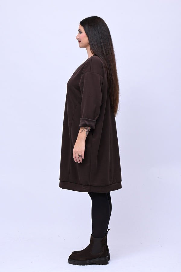 Abito midi neoprene - Moro